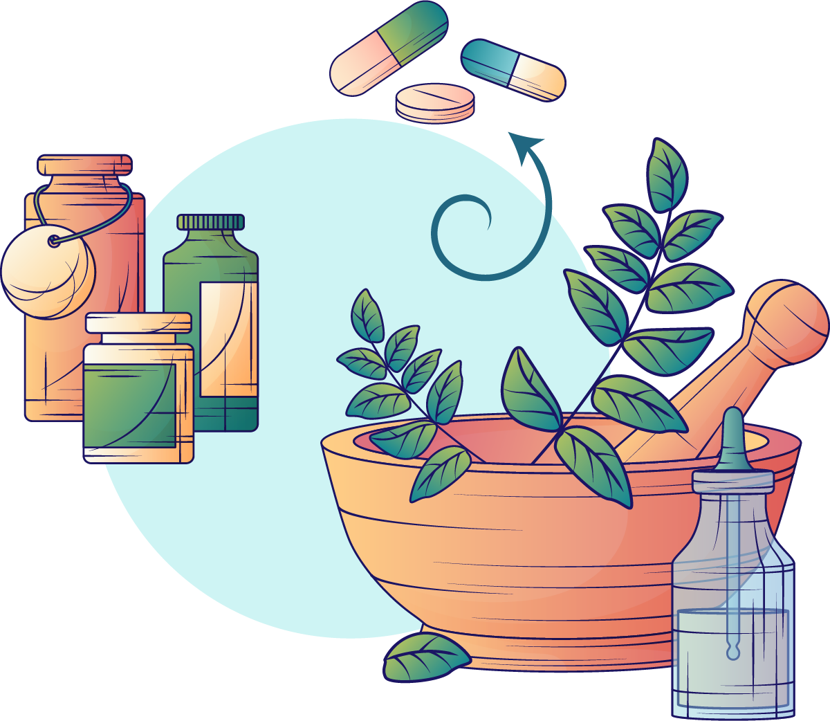Herbal Medicine Illustration